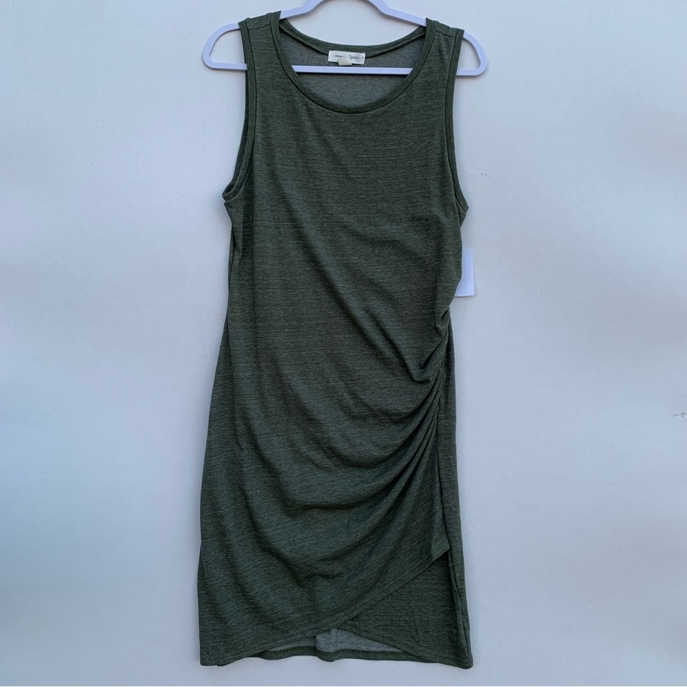 Treasure & Bond Green Sleeveless Ruched Sheath Dress Size XL